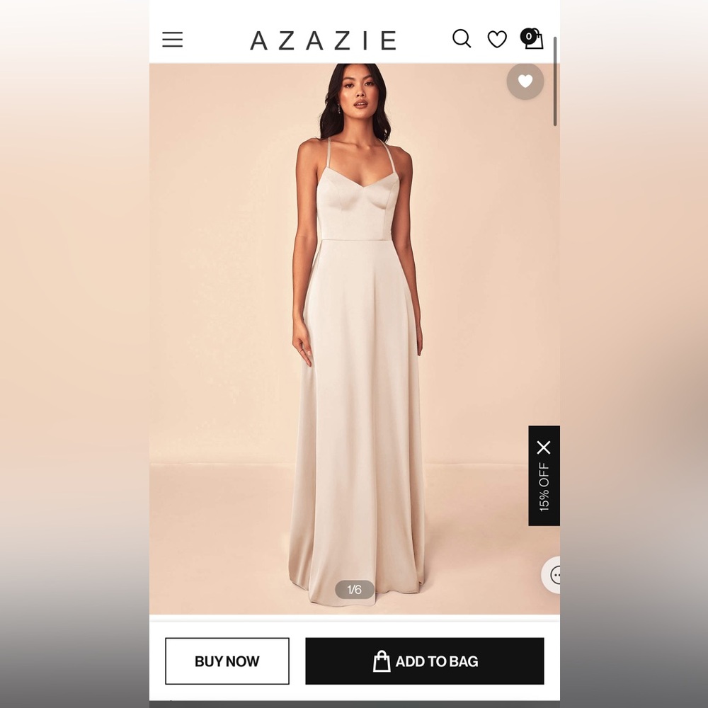 Azazie Mei Satin dress